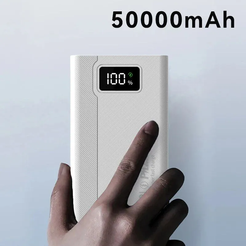 100W Super Fast Charging 50000mAh Power Bank with 4 USB & Wireless Charging