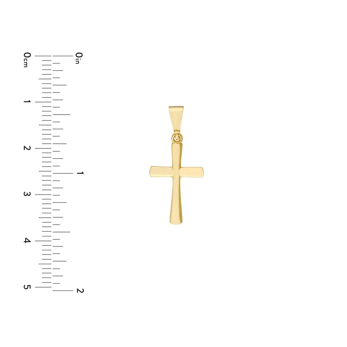 10K Yellow Gold Classic Cross Pendant