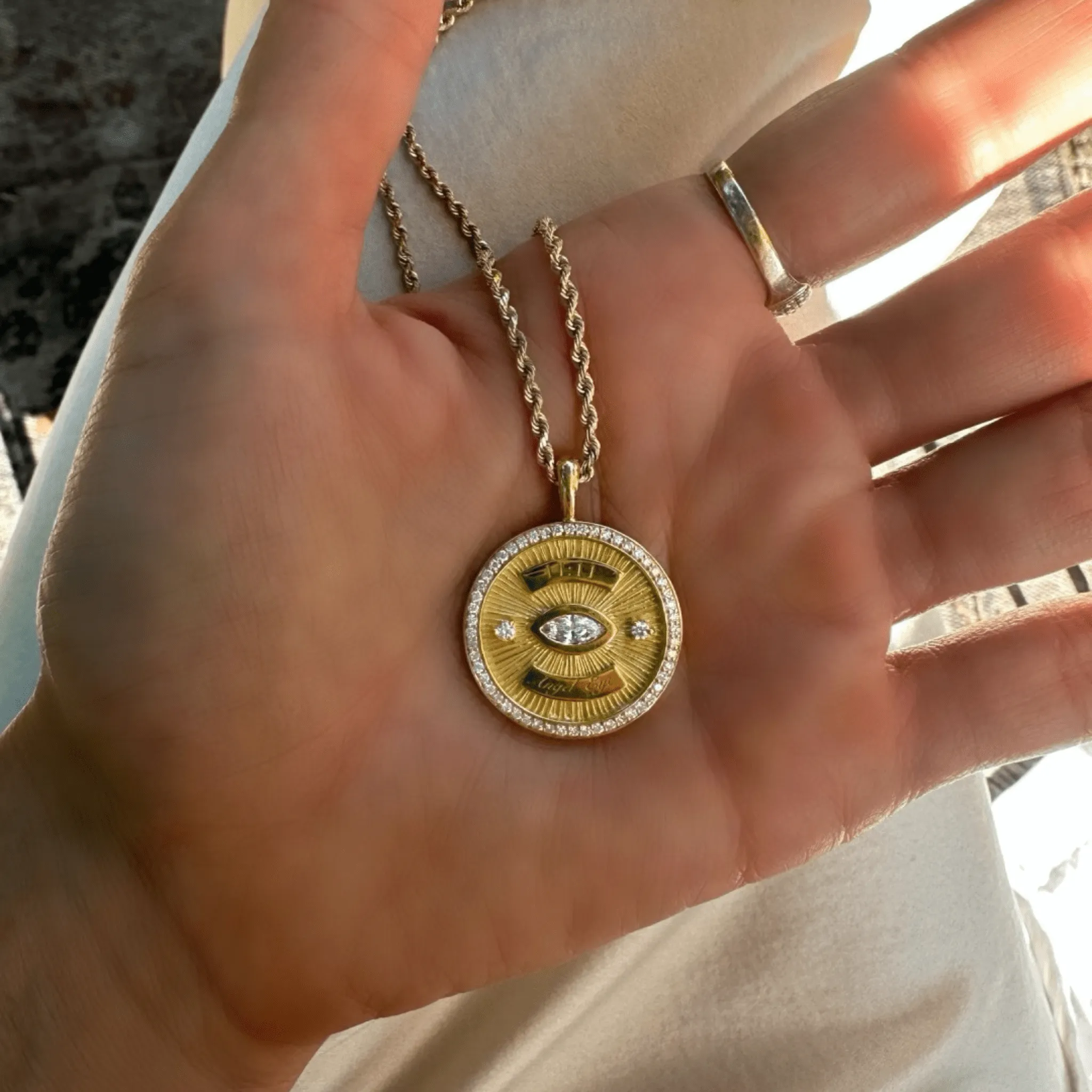 11:11 Angel Eye Coin Pendant | Ready to Ship