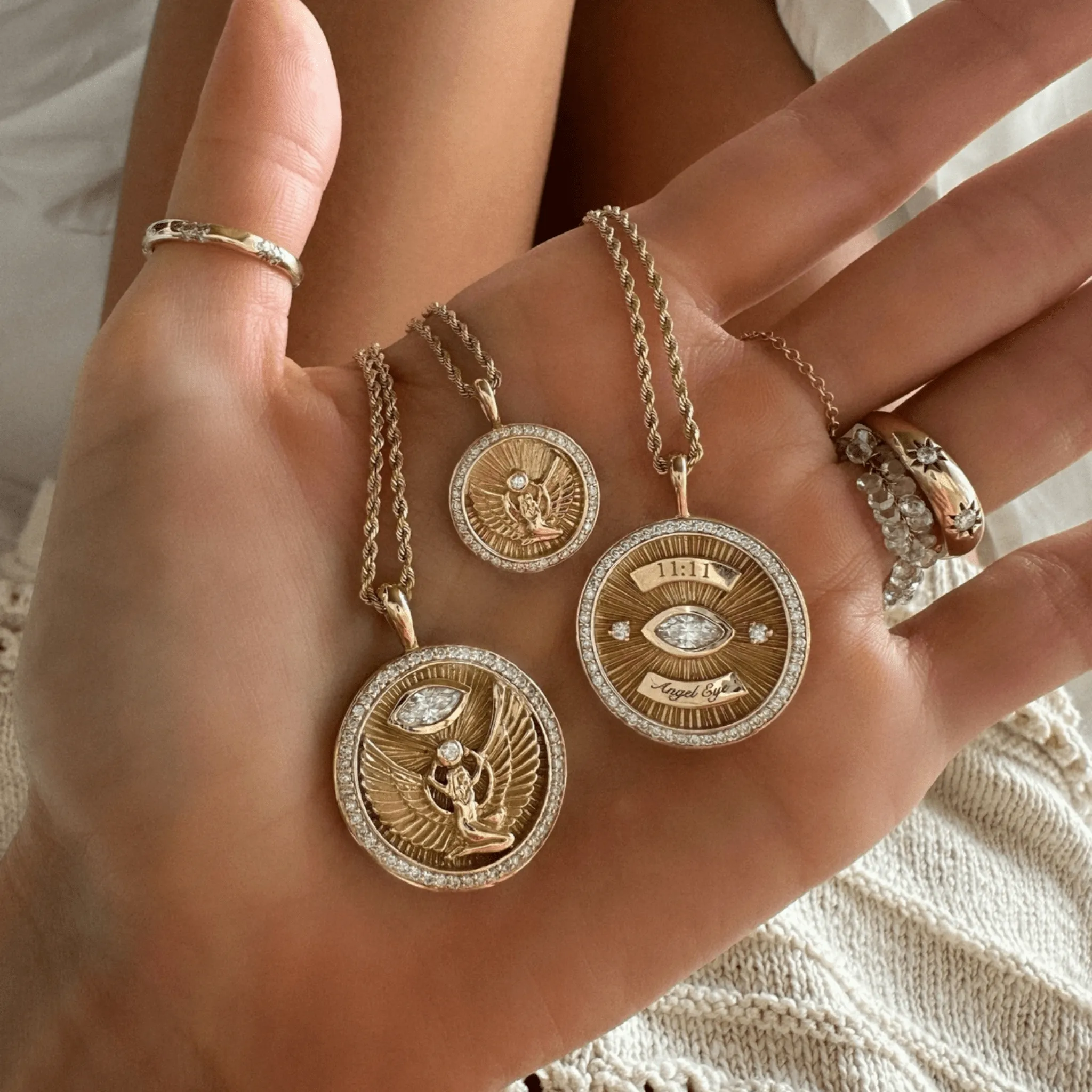 11:11 Angel Eye Coin Pendant