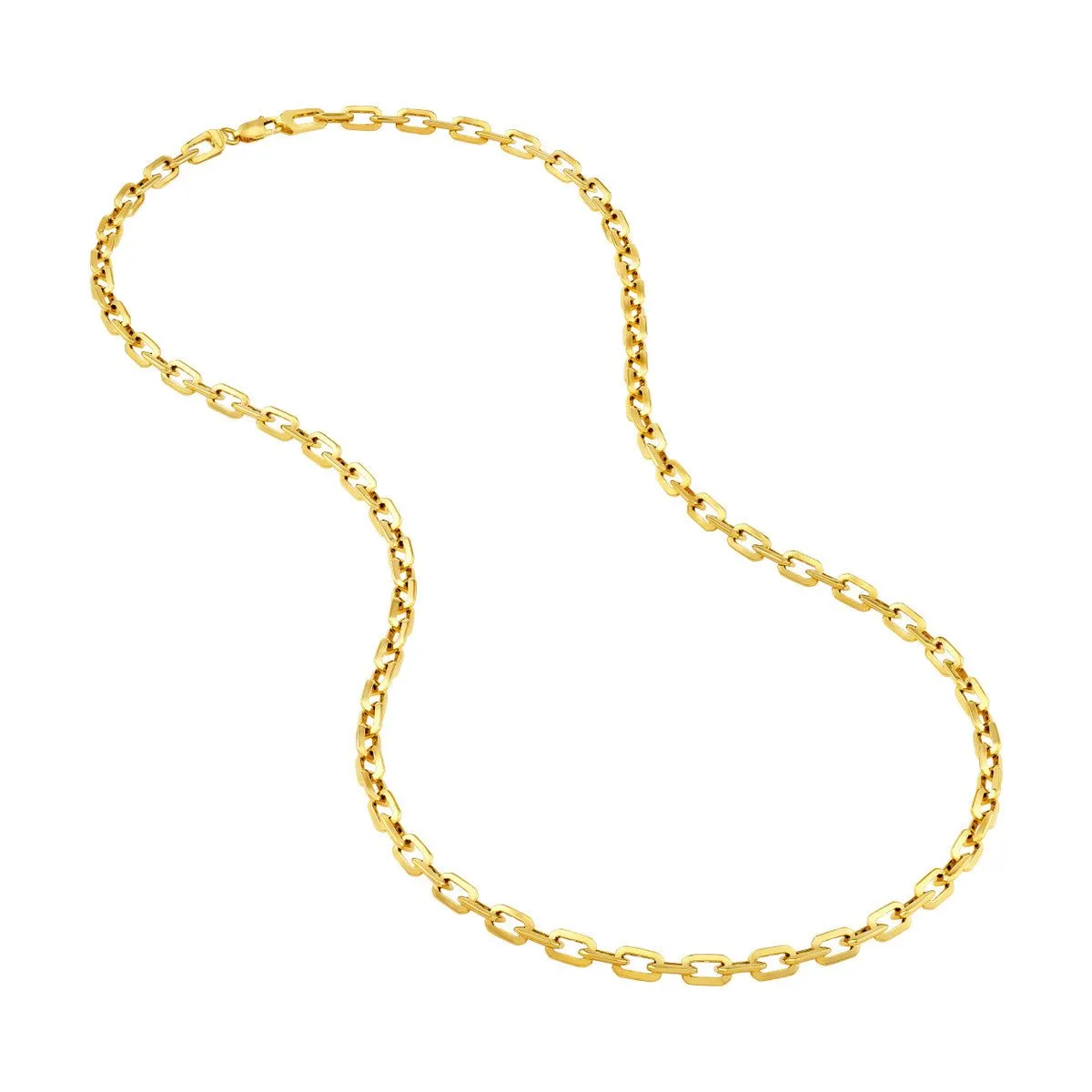 14K Gold Octagon Long Link Fancy Chain