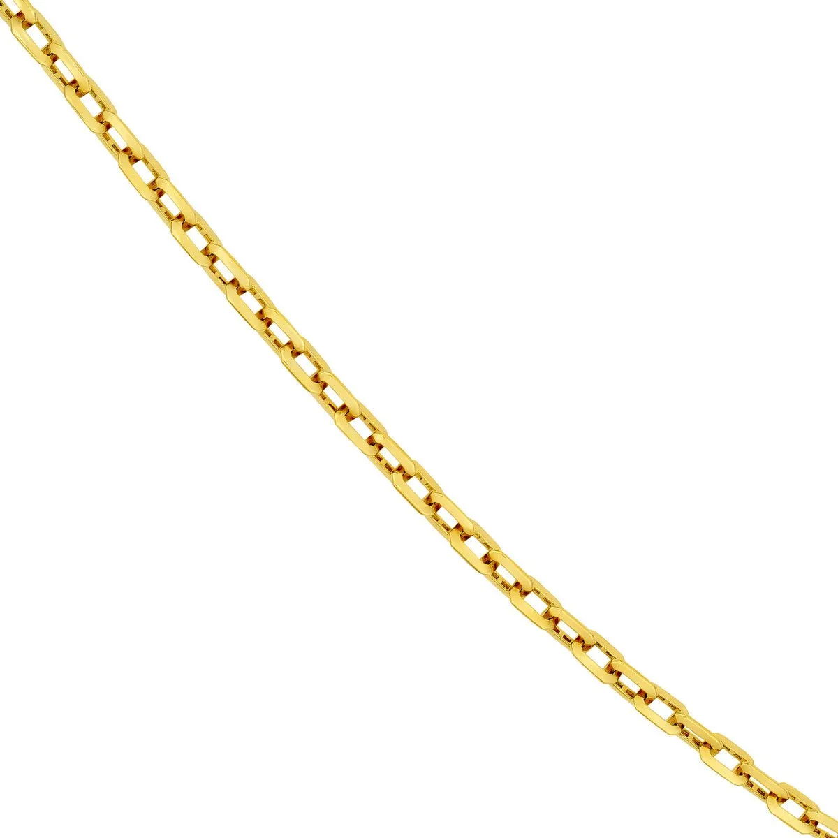 14K Gold Octagon Long Link Fancy Chain