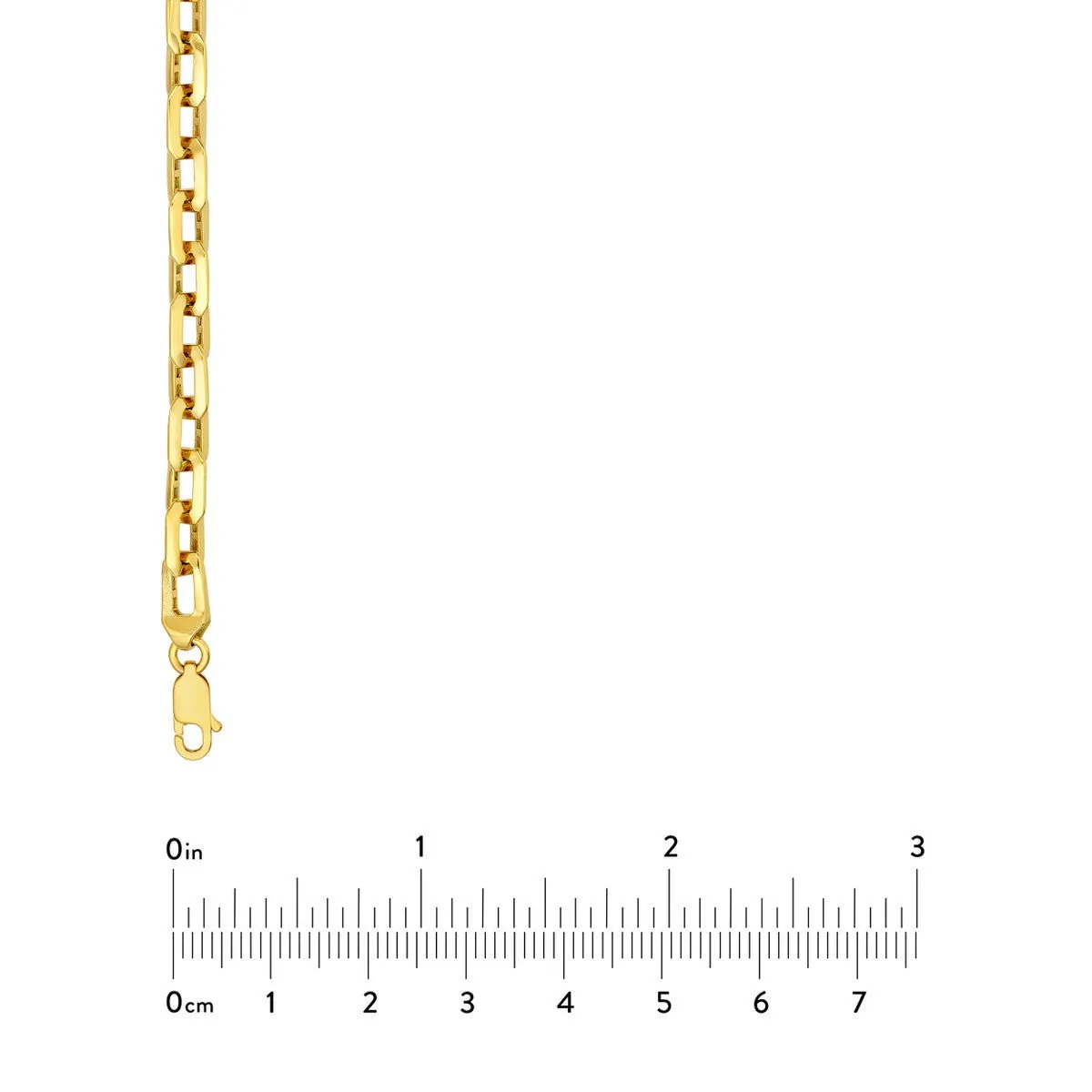 14K Gold Octagon Long Link Fancy Chain