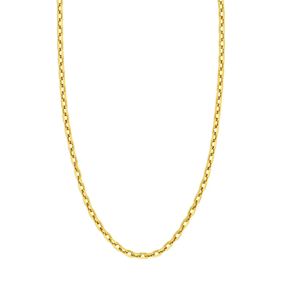 14K Gold Octagon Long Link Fancy Chain