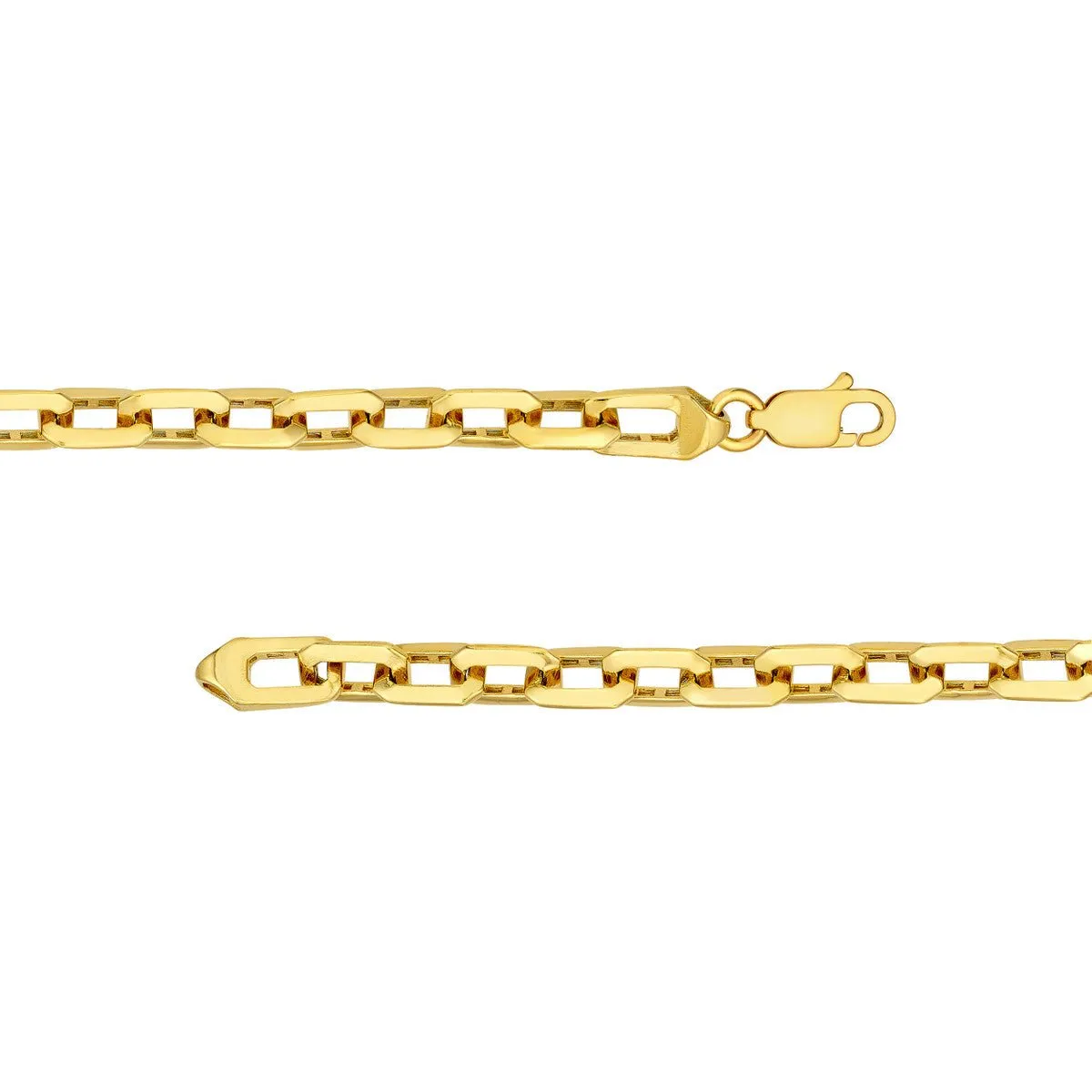 14K Gold Octagon Long Link Fancy Chain