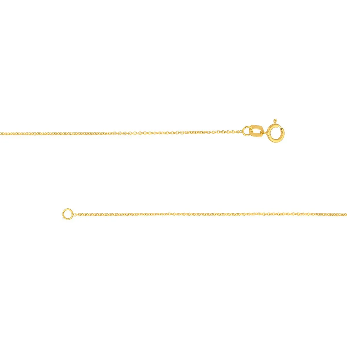 14K Yellow Gold 1.05mm Open Cable Chain