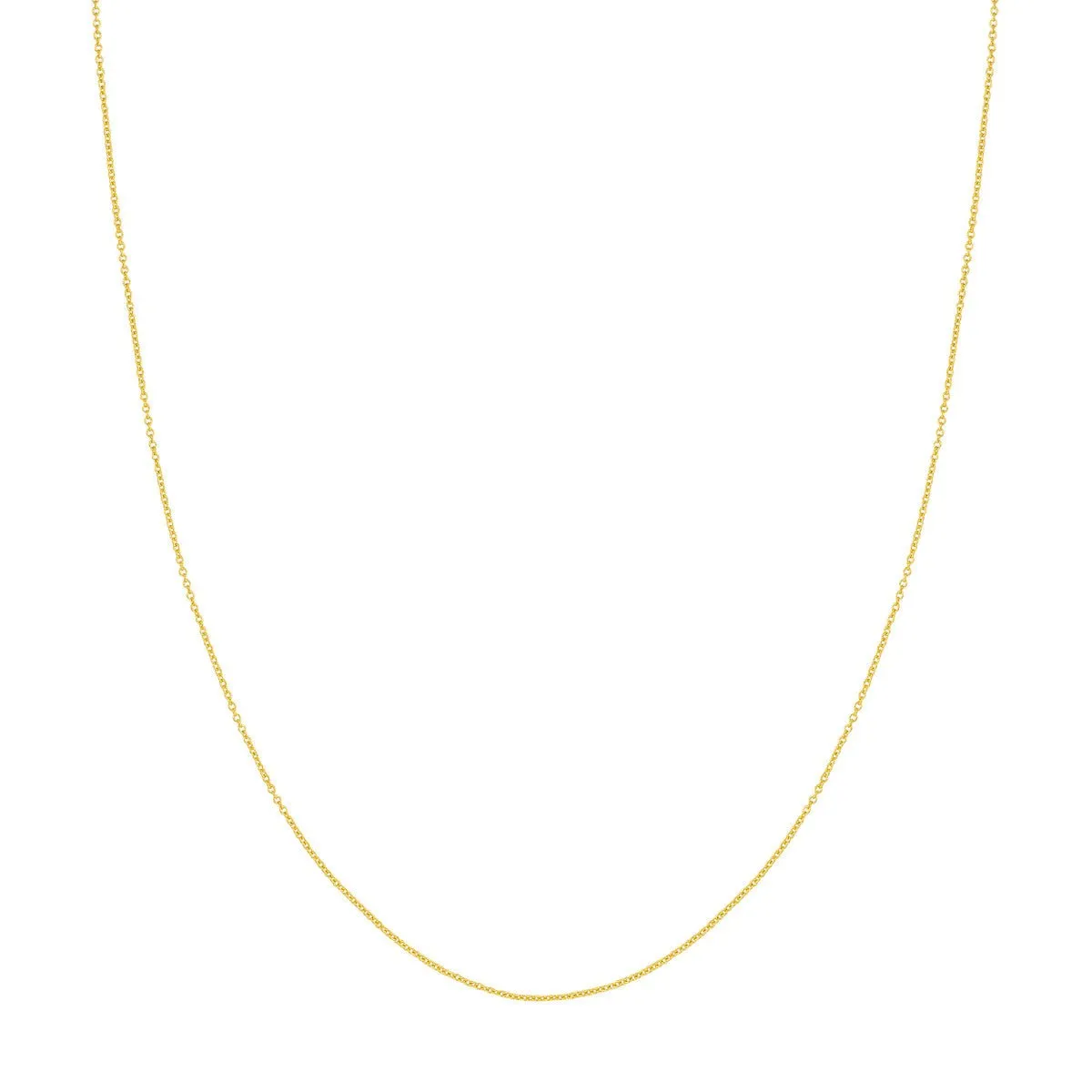 14K Yellow Gold 1.05mm Open Cable Chain