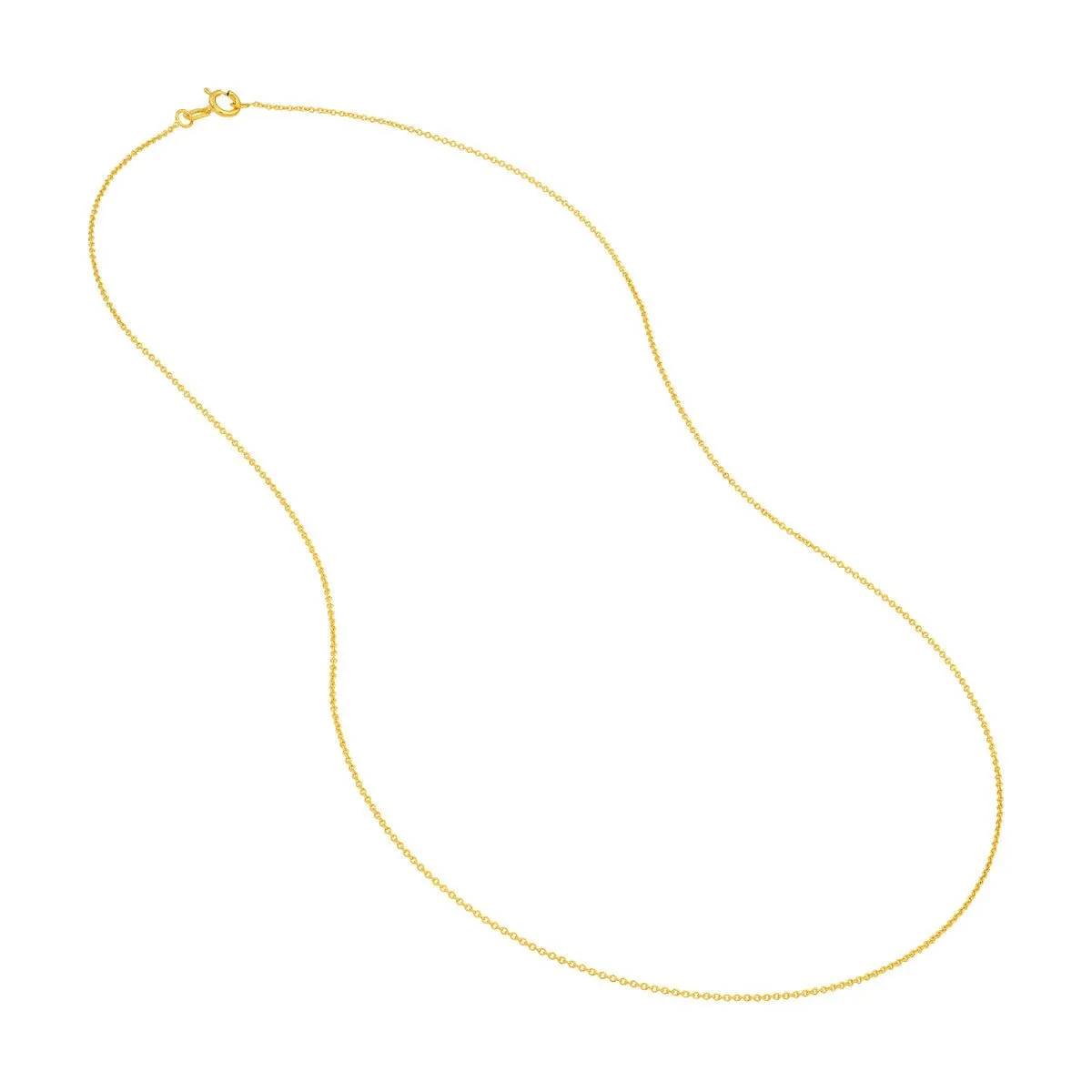 14K Yellow Gold 1.05mm Open Cable Chain