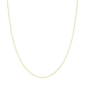 14K Yellow Gold 1.05mm Open Cable Chain