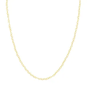 14K Yellow Gold 3.50mm Twist Heart Chain