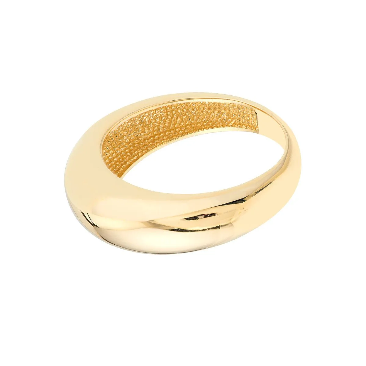 14K Yellow Gold Domed Puff Ring