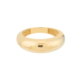 14K Yellow Gold Domed Puff Ring