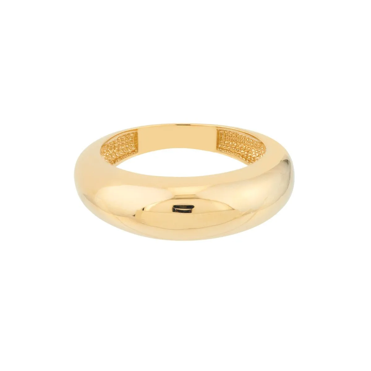 14K Yellow Gold Domed Puff Ring