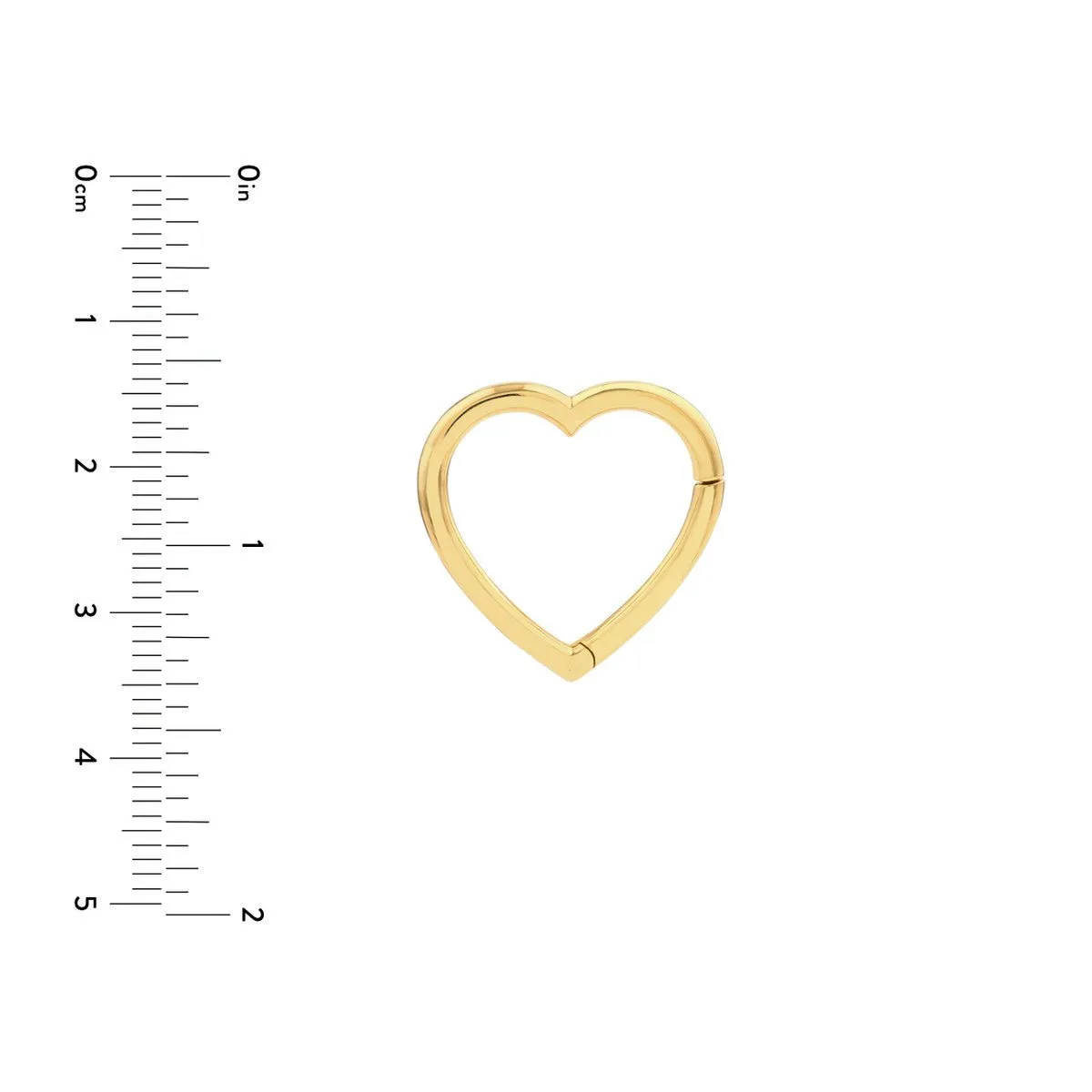 14K Yellow Gold Large Heart Snap Lock