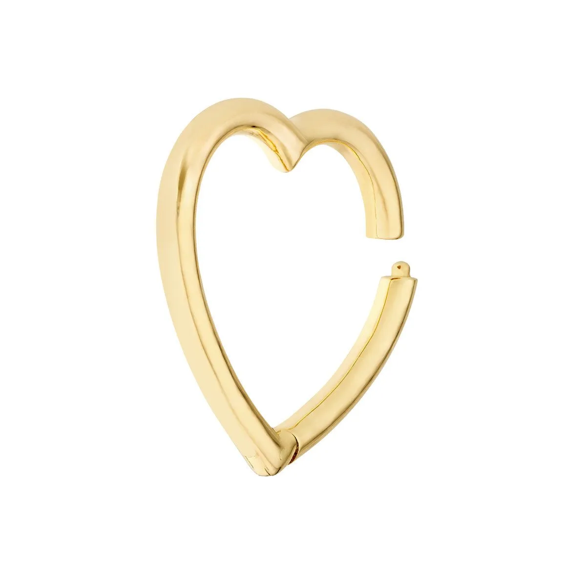 14K Yellow Gold Large Heart Snap Lock