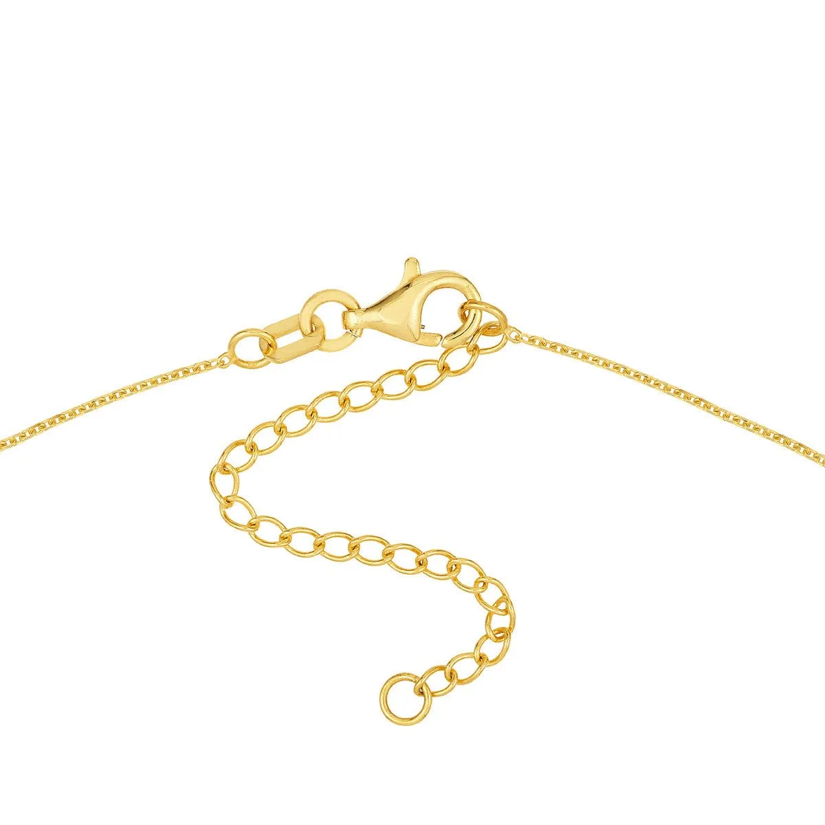 14K Yellow Gold Linked Circle Ring Necklace