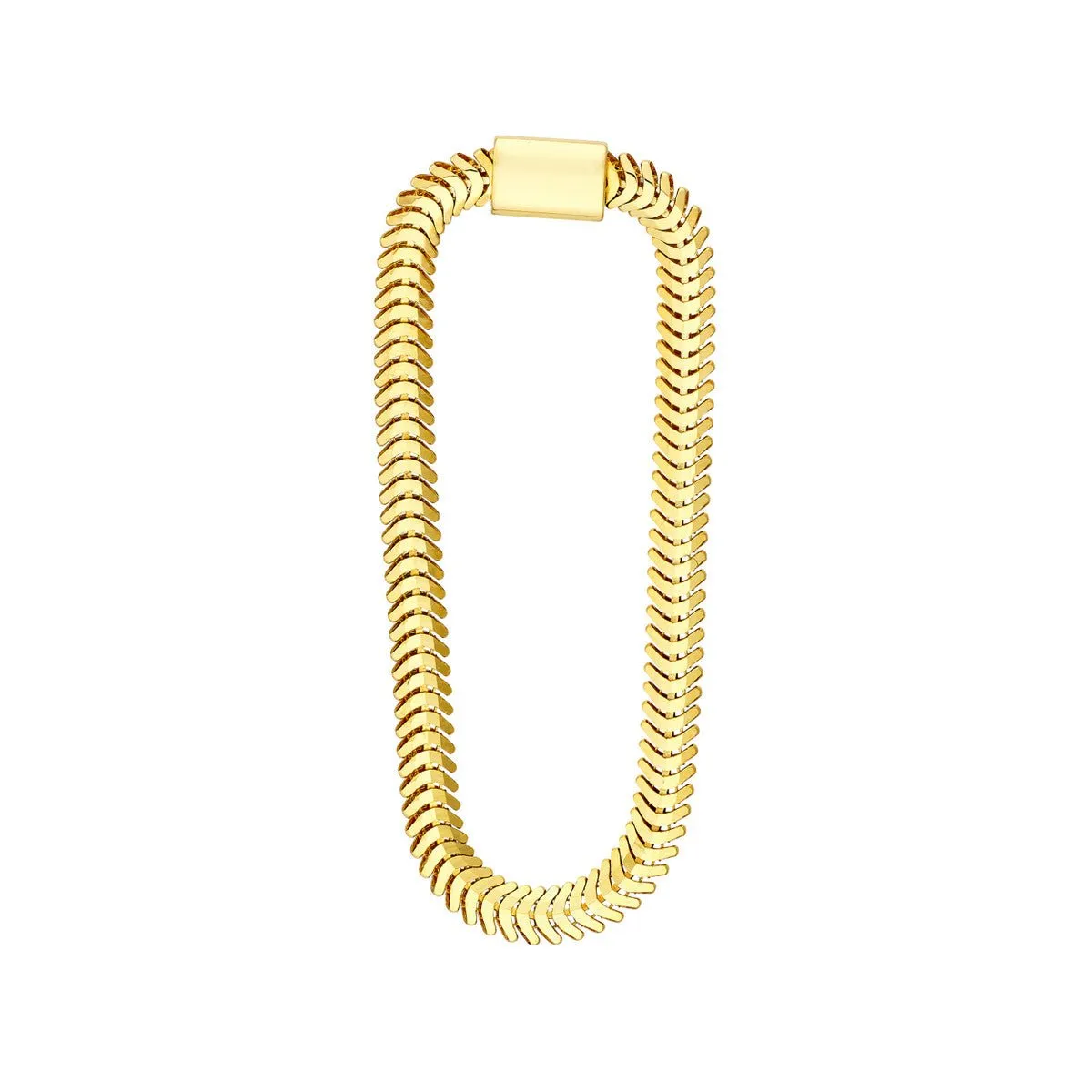 14K Yellow Gold Loop Snake Chain Earrings