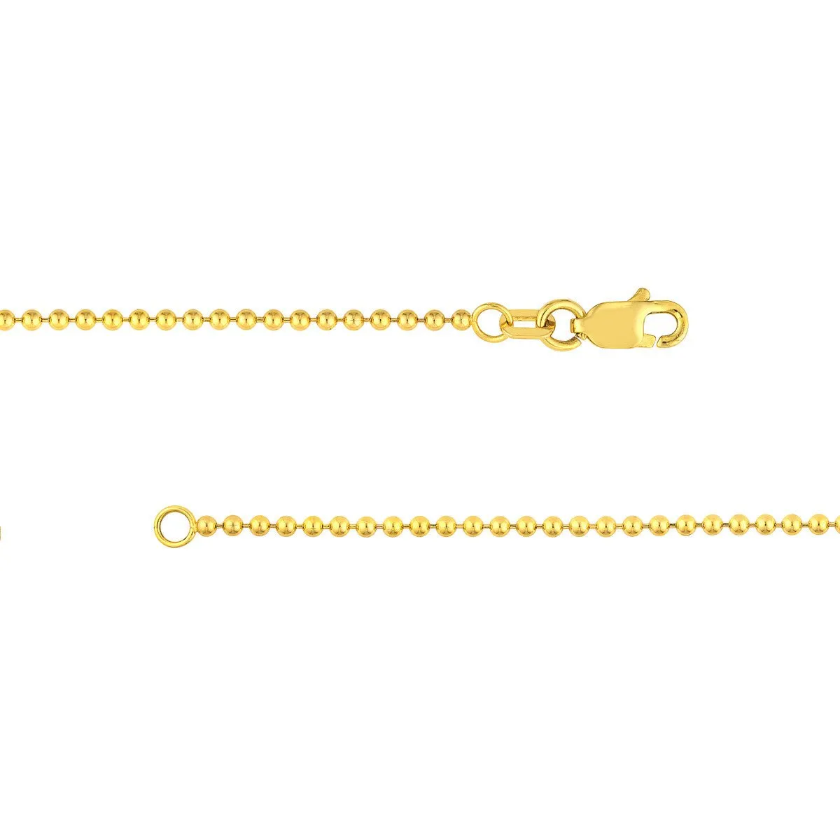 14K Yellow Gold Men's Engravable 3D Bar Necklace