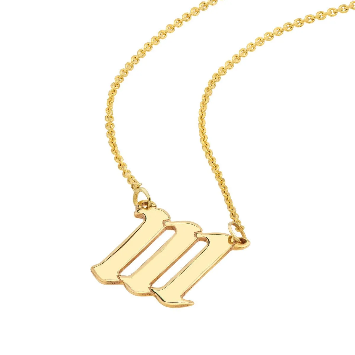 14K Yellow Gold Numerology Angelical No 111 - Intuition