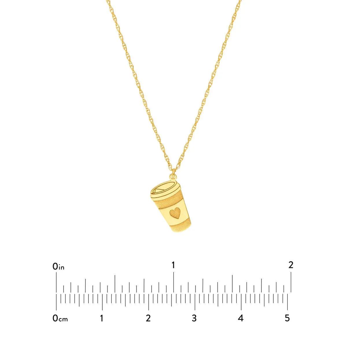 14K Yellow Gold So You Coffee Cup Necklace