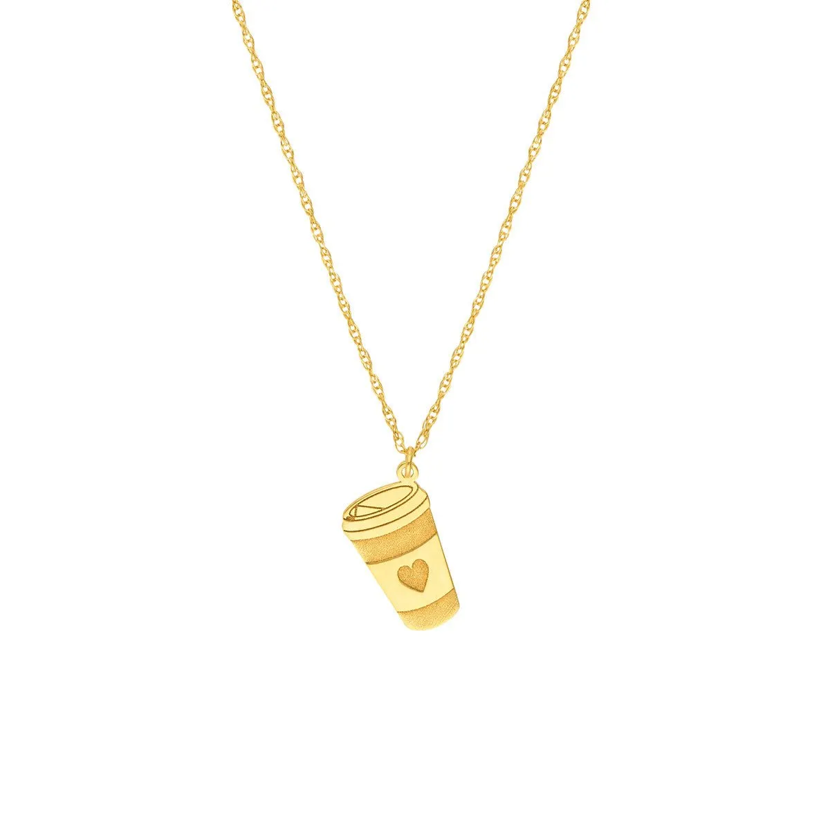 14K Yellow Gold So You Coffee Cup Necklace