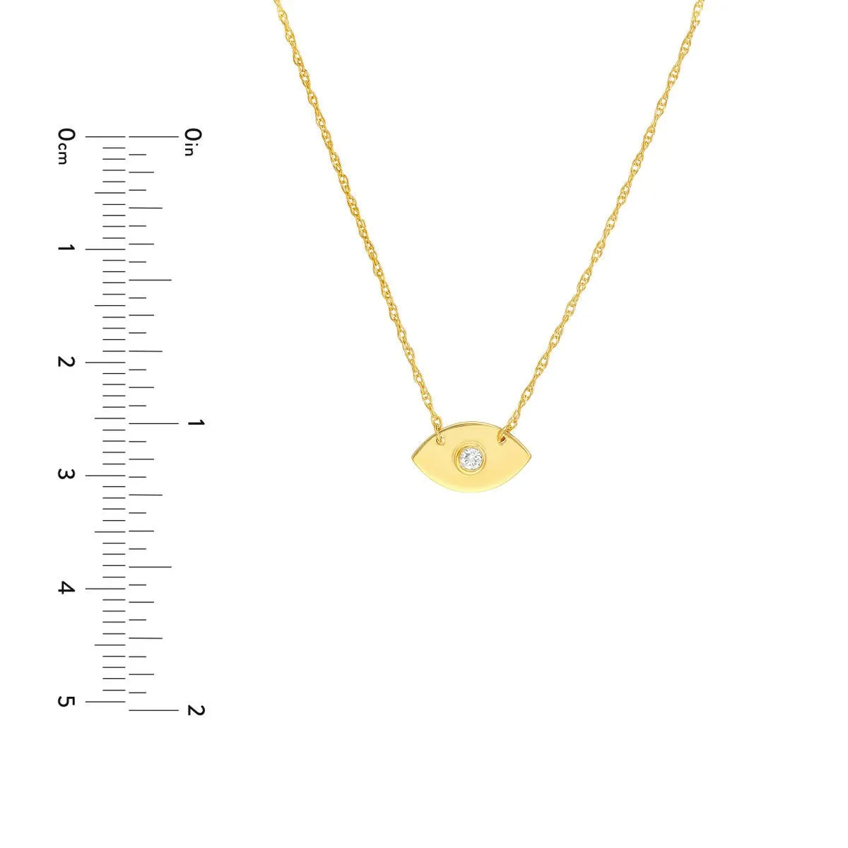 14K Yellow Gold So You Diamond Evil Eye Necklace