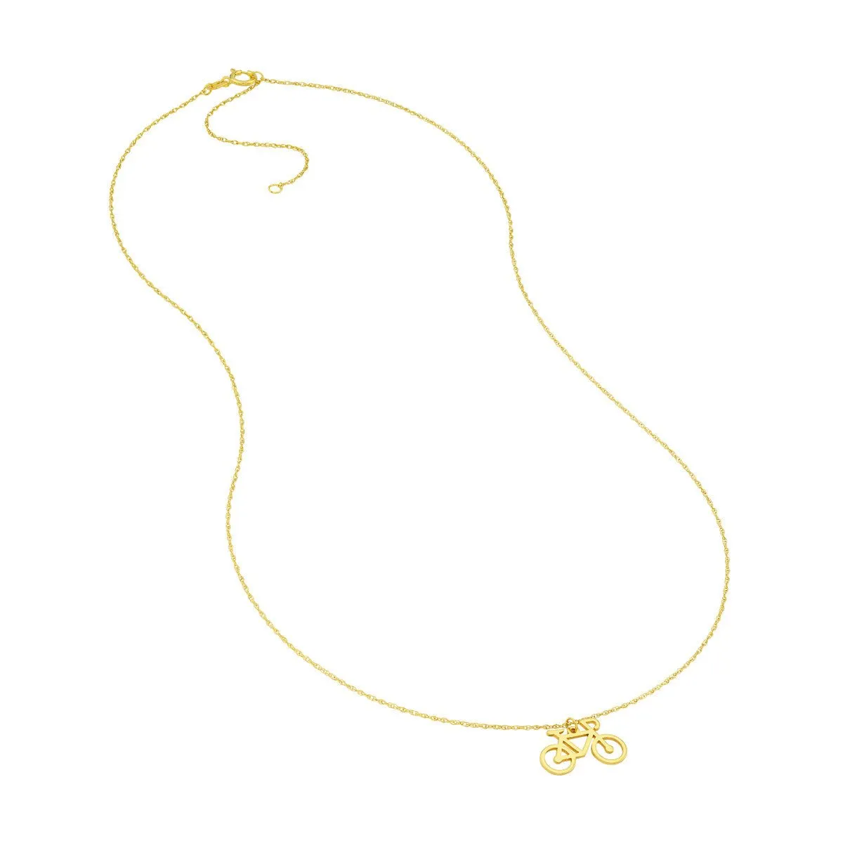 14K Yellow Gold So You Mini Bicycle Adjustable Necklace