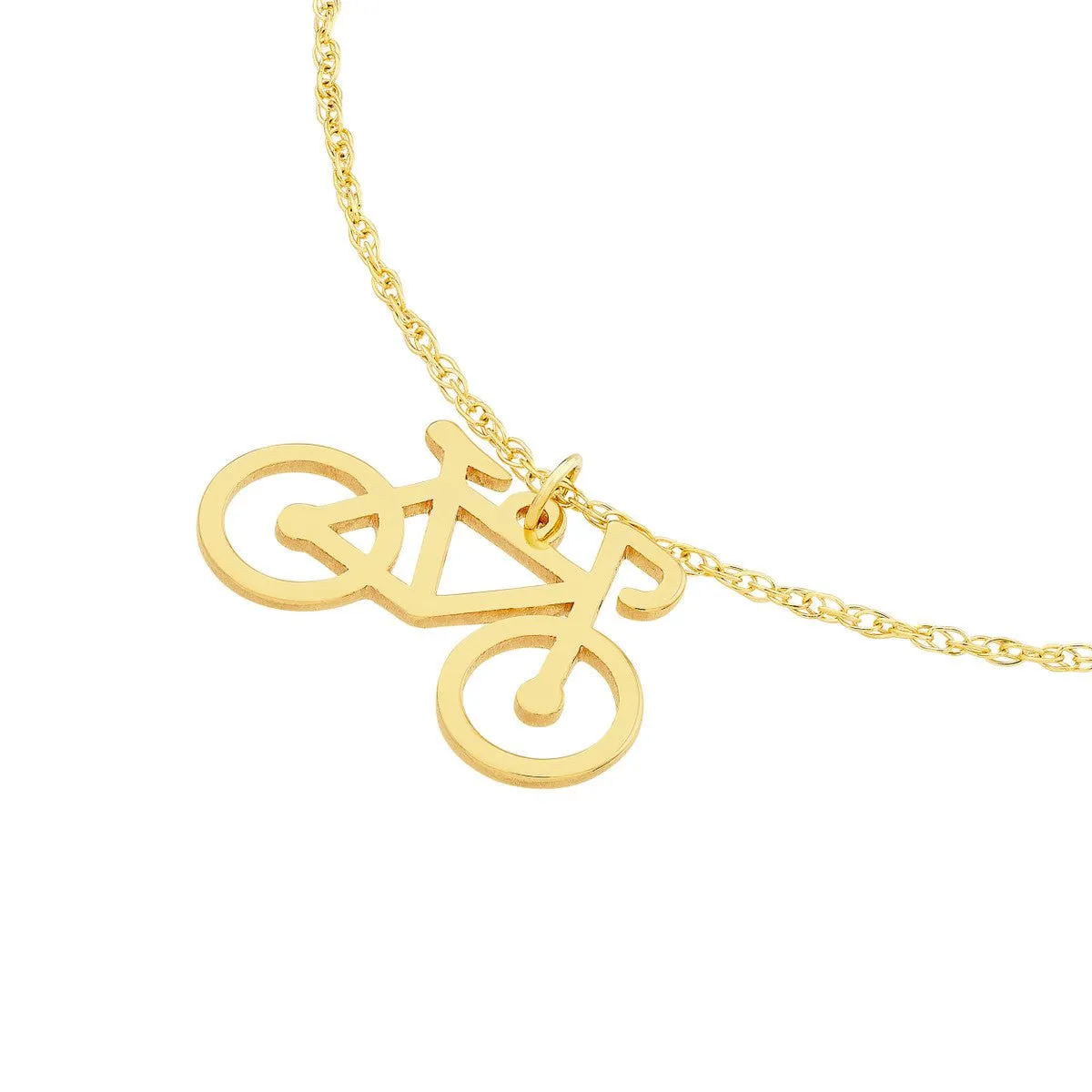 14K Yellow Gold So You Mini Bicycle Adjustable Necklace