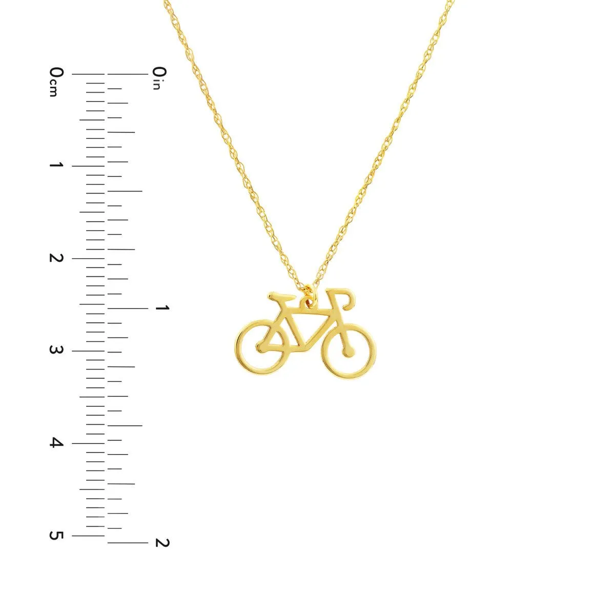 14K Yellow Gold So You Mini Bicycle Adjustable Necklace