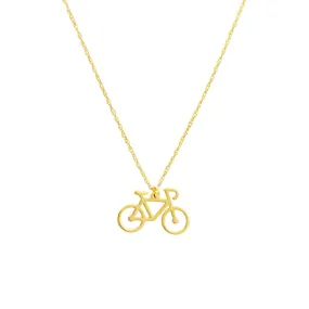 14K Yellow Gold So You Mini Bicycle Adjustable Necklace