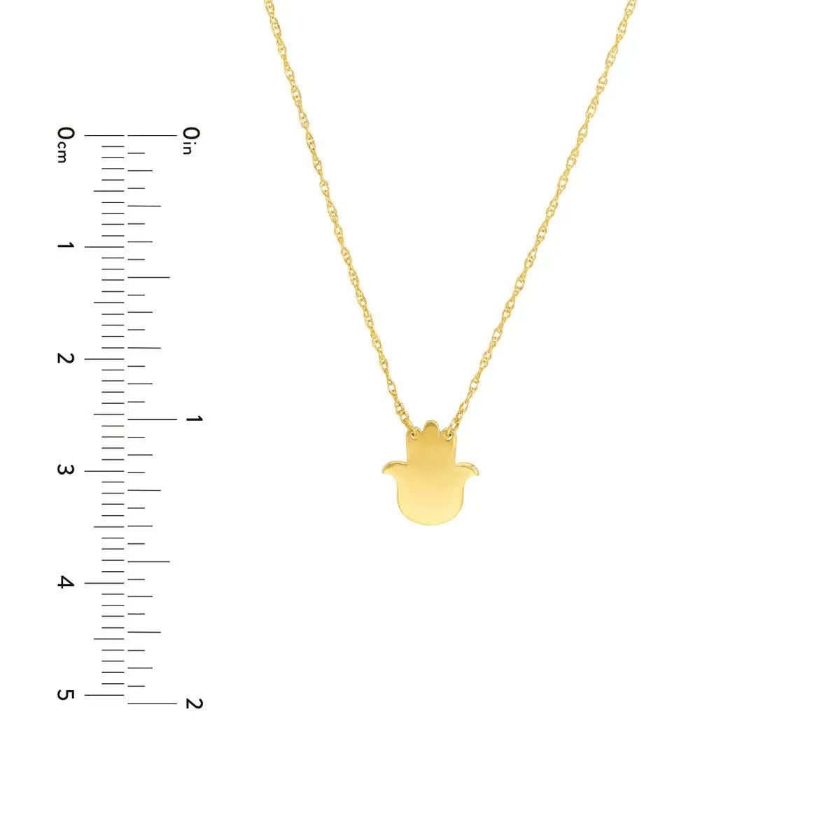 14K Yellow Gold So You Mini Hamsa Adj Necklace