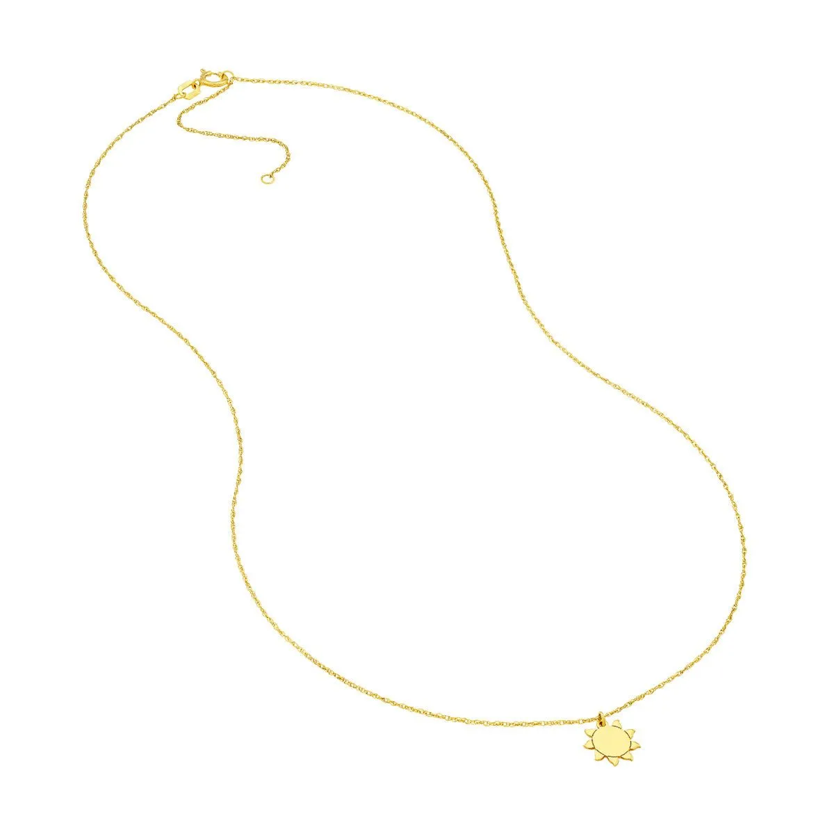 14K Yellow Gold So You Mini Sun Adjustable Necklace