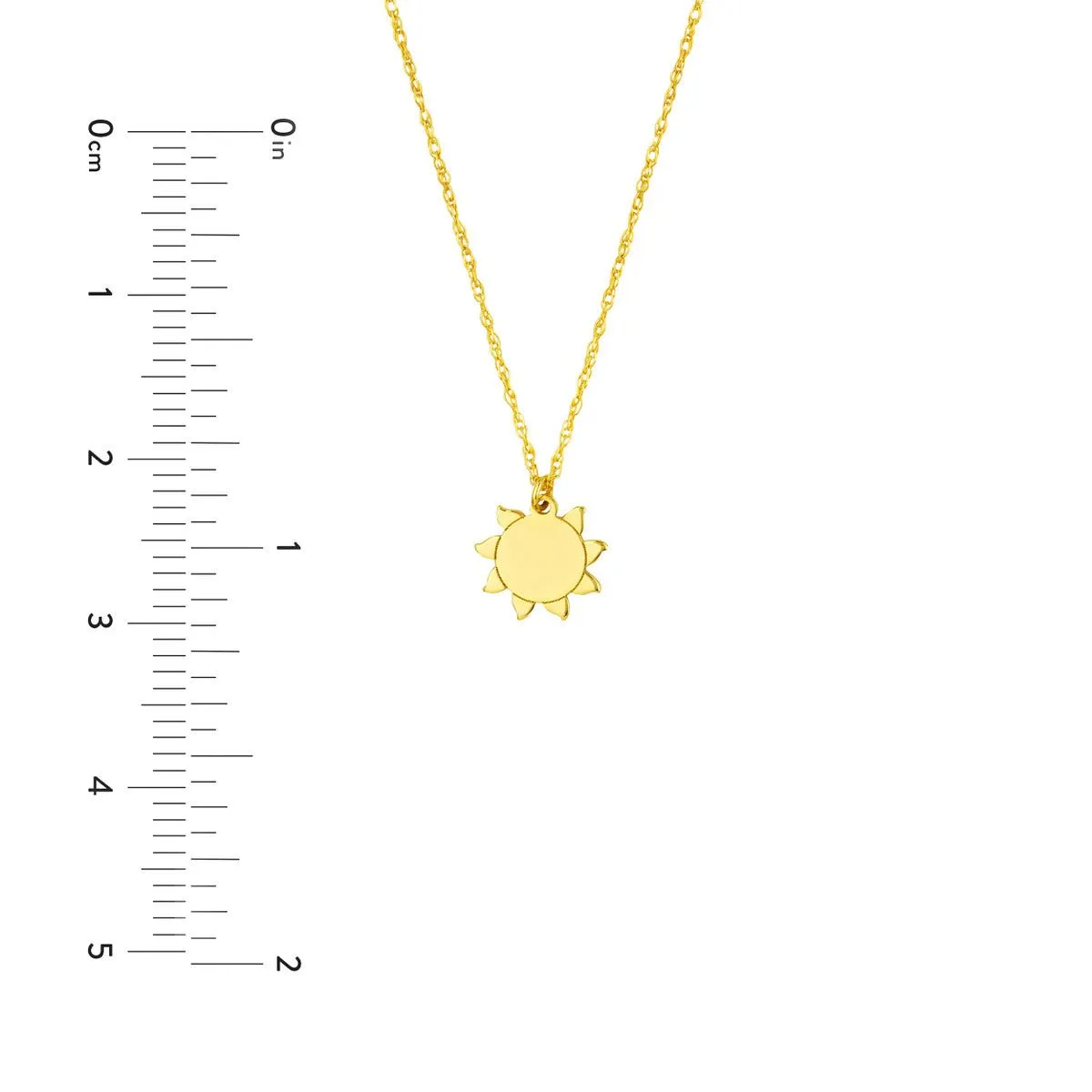 14K Yellow Gold So You Mini Sun Adjustable Necklace