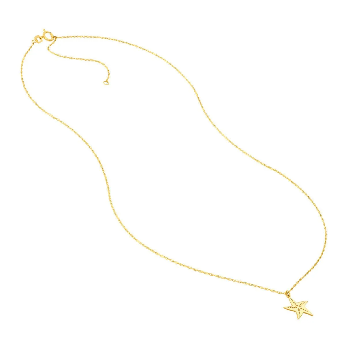 14K Yellow Gold So You Starfish Necklace