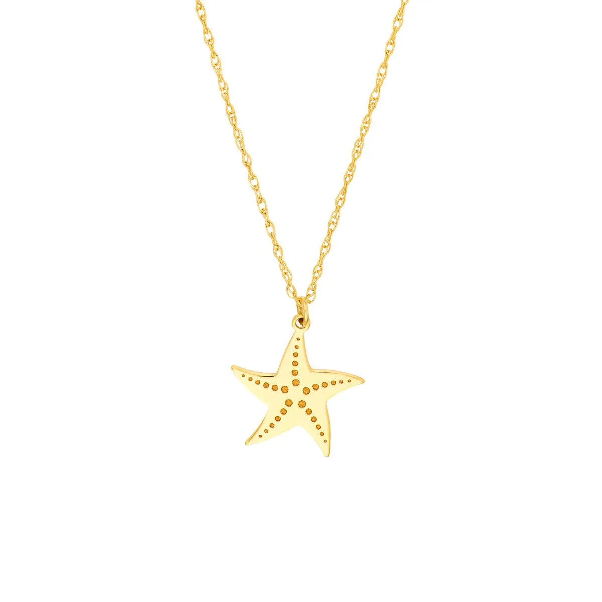 14K Yellow Gold So You Starfish Necklace