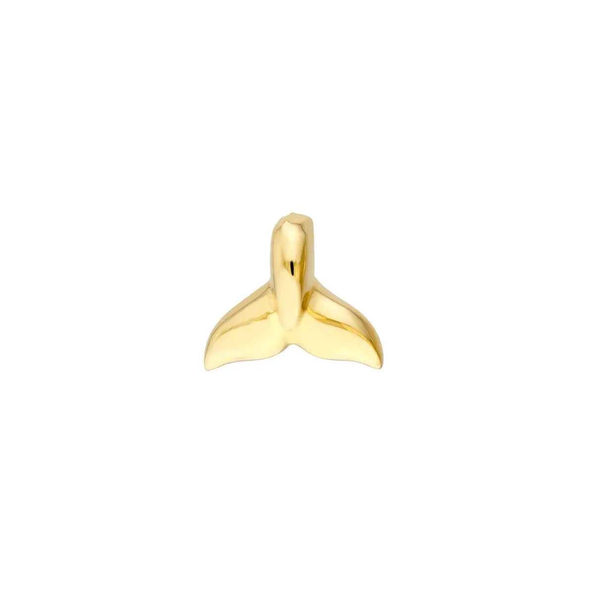 14K Yellow Gold WhaleTail Micro Stud Earrings