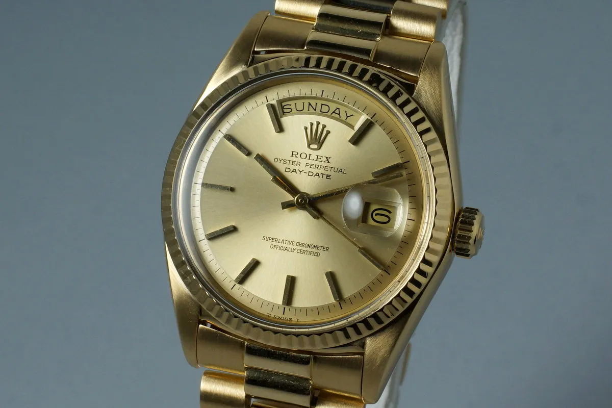 1970 Rolex YG Day-Date 1807 Champagne Dial