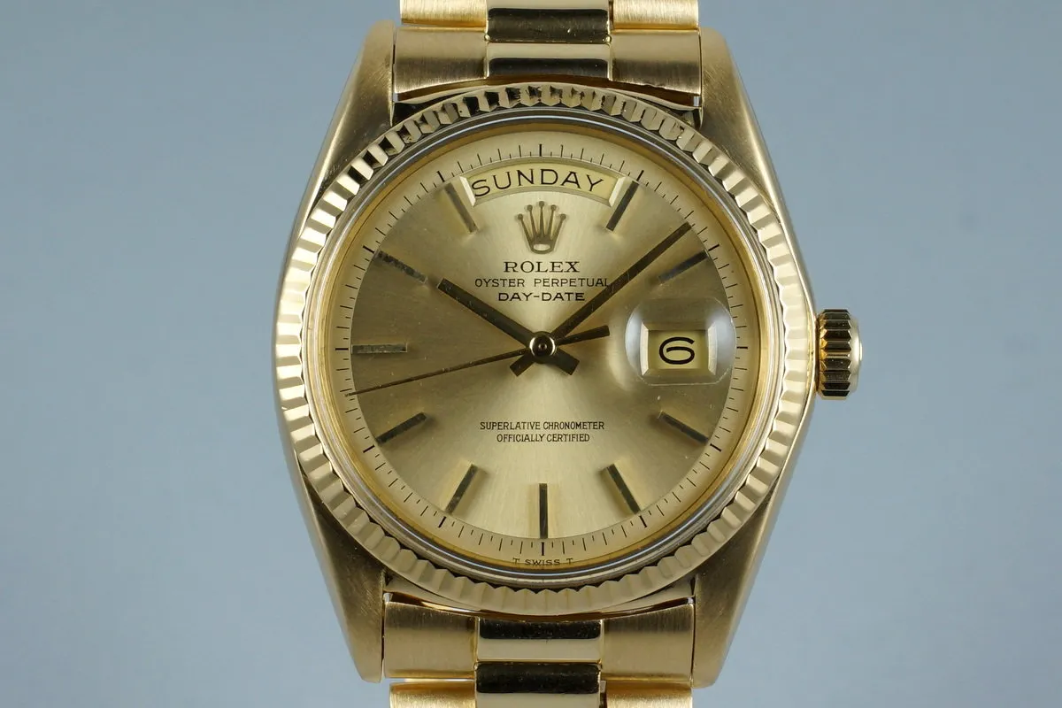 1970 Rolex YG Day-Date 1807 Champagne Dial