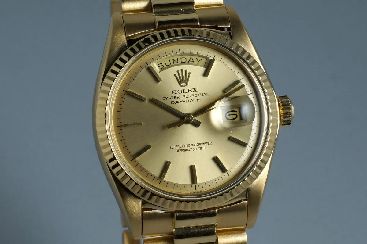 1970 Rolex YG Day-Date 1807 Champagne Dial