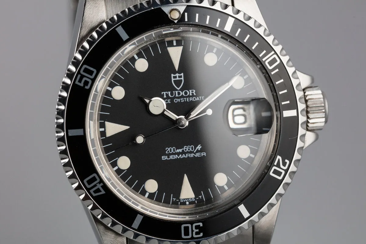 1984 Tudor Oyster Date Submariner 76100 Black Dial with Lollipop hand