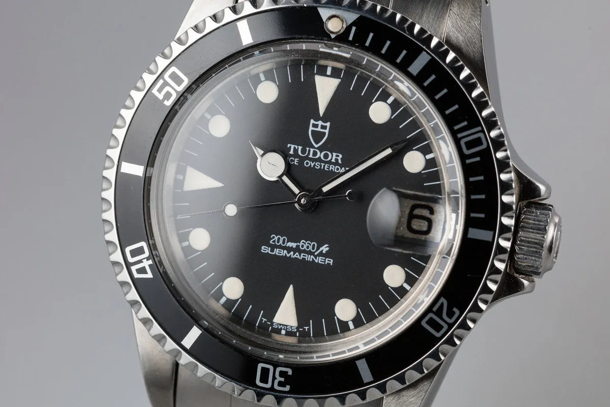 1984 Tudor Oyster Date Submariner 76100 Black Dial with Lollipop hand