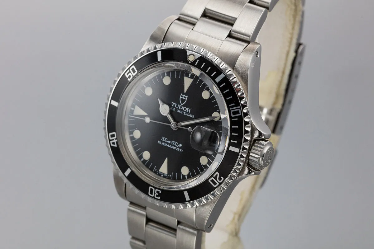 1984 Tudor Oyster Date Submariner 76100 Black Dial with Lollipop hand