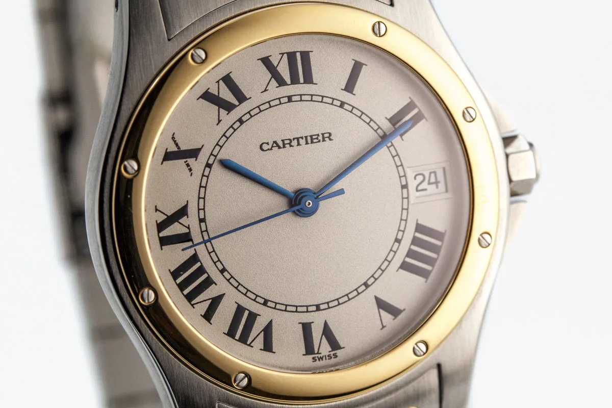 1990's Cartier Santos Ronde Automatic with Box and Papers