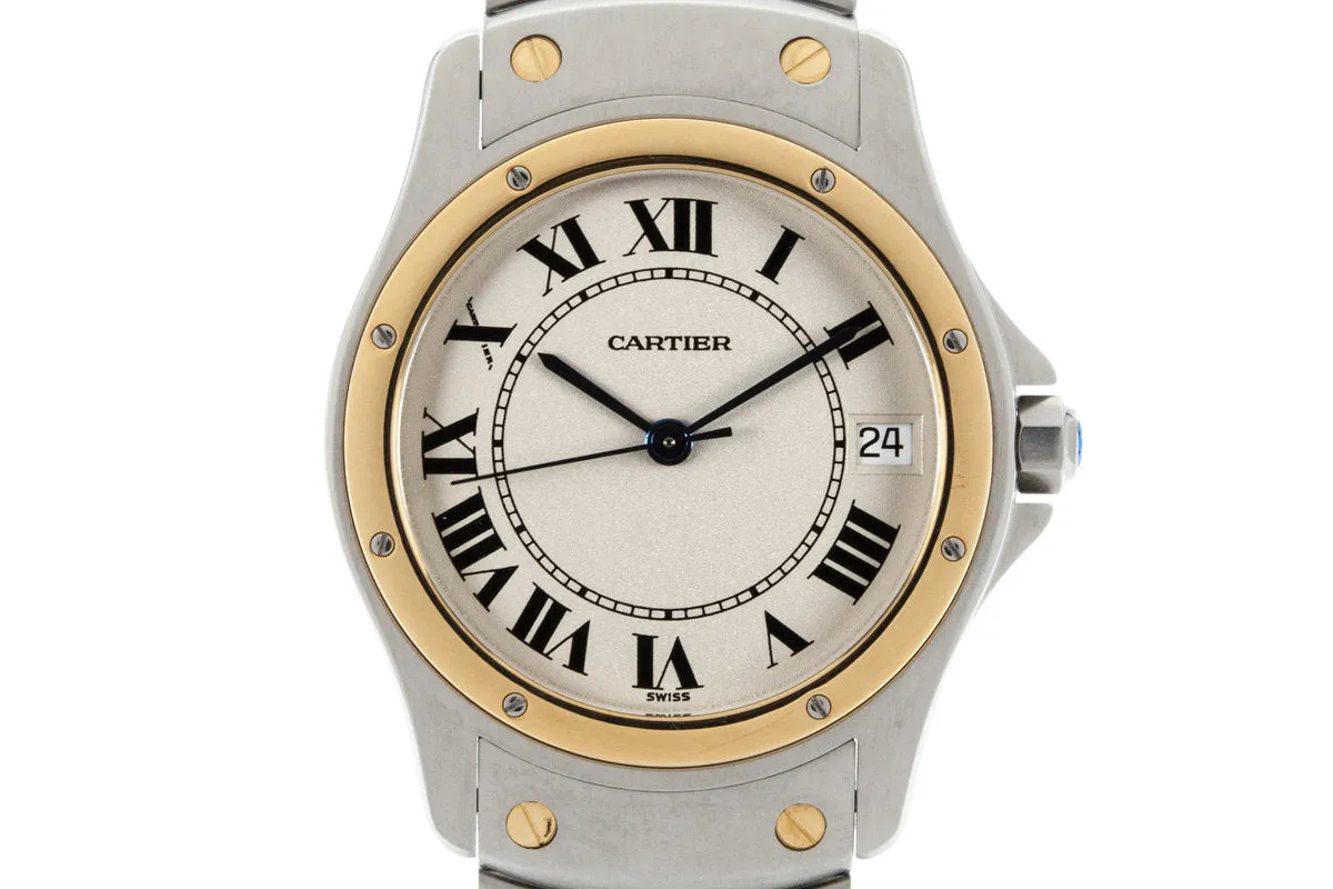 1990's Cartier Santos Ronde Automatic with Box and Papers