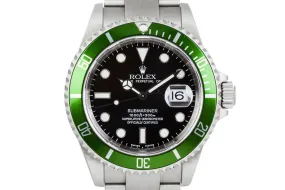 2002 Rolex Green Submariner "Y Serial" 16610LV with Box and Papers