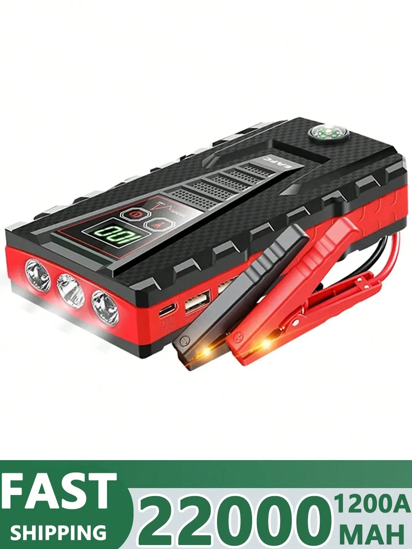 22000mAh Car Jump Starter Power Bank