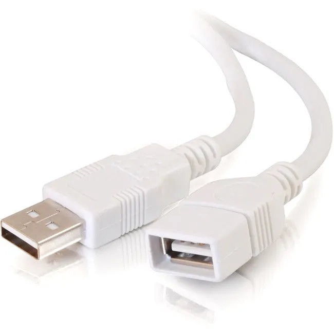 2M Usb 2.0 A Male To A Female Extension Cable - White (6.6Ft)