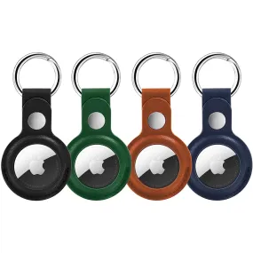 4 Pack PU Cover Holder Keychain Compatible with Air Tag