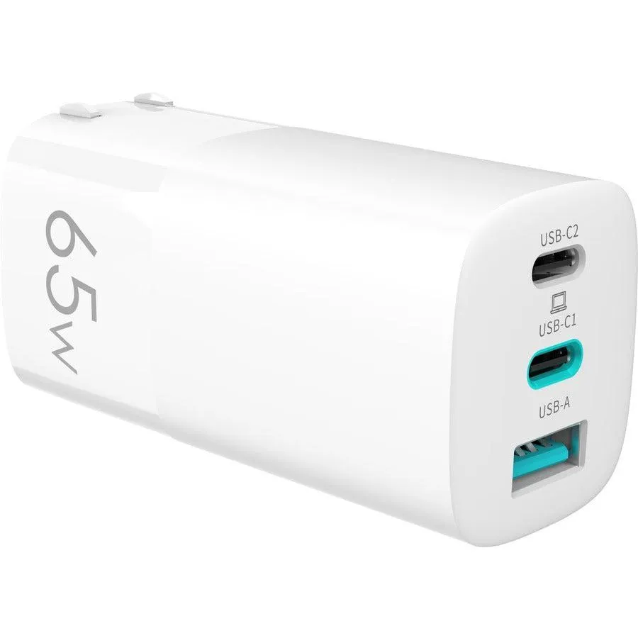 4XEM 65W Wall Charger Triple Output - White