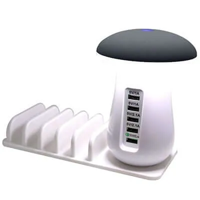 5 Port Quick Charger with Night Lamp